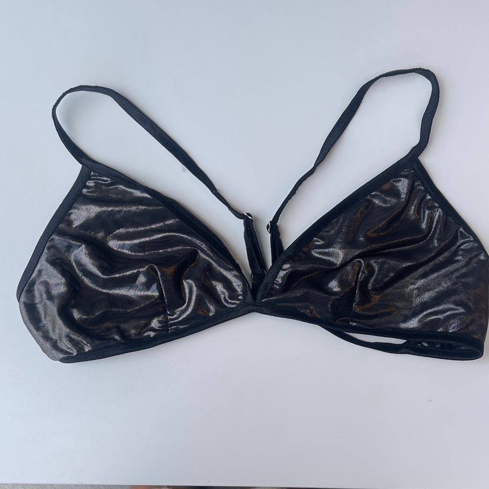 Cute Booty Lounge Shiny mesh Black Bralette